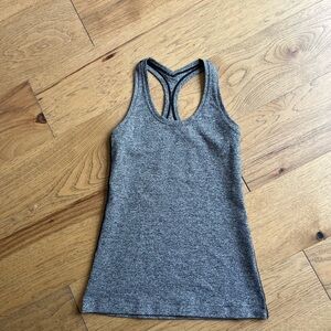 Lululemon Cool Racerback 2 Dark Gray Heather Size 6 EUC